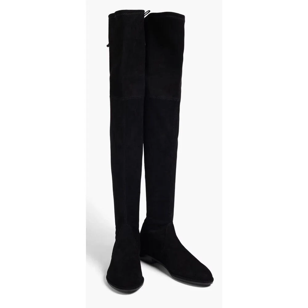 Stuart Weitzman Lowland Black Suede Over The Knee‎ Boots Size 6.5M